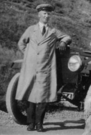 William Benson as chauffeur with 1920's Daimler